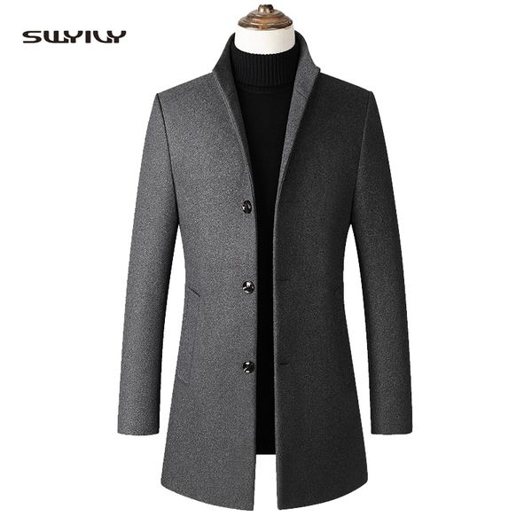 men's woolen coat solid color stand collar single-breasted business casual windbreaker jacket wool blend fashion men's xxxxl, Black
men's woolen coat solid color stand collar single-breasted business casual windbreaker jacket wool blend fashion men's xxxxl, Black