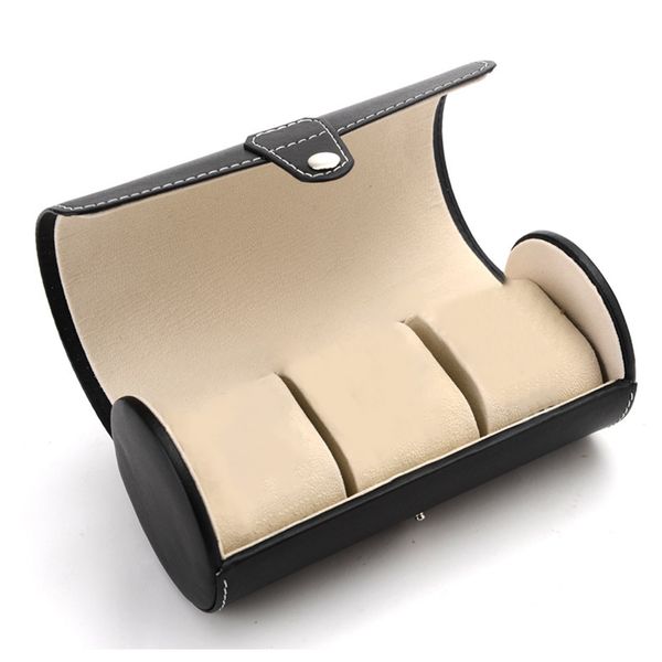 3 slot pu leather jewelry organizer watch box storage case travel waterproof buckle closure smooth surface practical cylindrical, Black;blue
3 slot pu leather jewelry organizer watch box storage case travel waterproof buckle closure smooth surface practical cylindrical, Black;blue