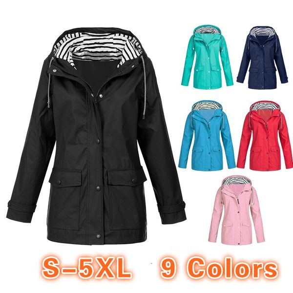 women jacket coat waterproof winter outdoor hiking clothes windbreaker coat hooded zipper lightweight oversized female raincoat, Black;brown
women jacket coat waterproof winter outdoor hiking clothes windbreaker coat hooded zipper lightweight oversized female raincoat, Black;brown