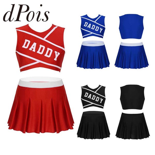 2pcs women daddy printed cheerleading uniform set sports stage costume round neck sleeveless crop with mini pleated skirt
2pcs women daddy printed cheerleading uniform set sports stage costume round neck sleeveless crop with mini pleated skirt