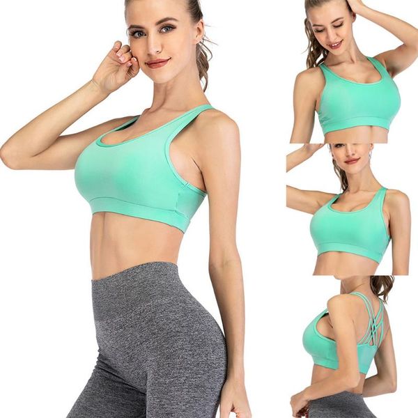 women's padded sports bra cross back high impact workout running yoga bra gym fitness athletic running yoga bh sport, White;red
women's padded sports bra cross back high impact workout running yoga bra gym fitness athletic running yoga bh sport, White;red