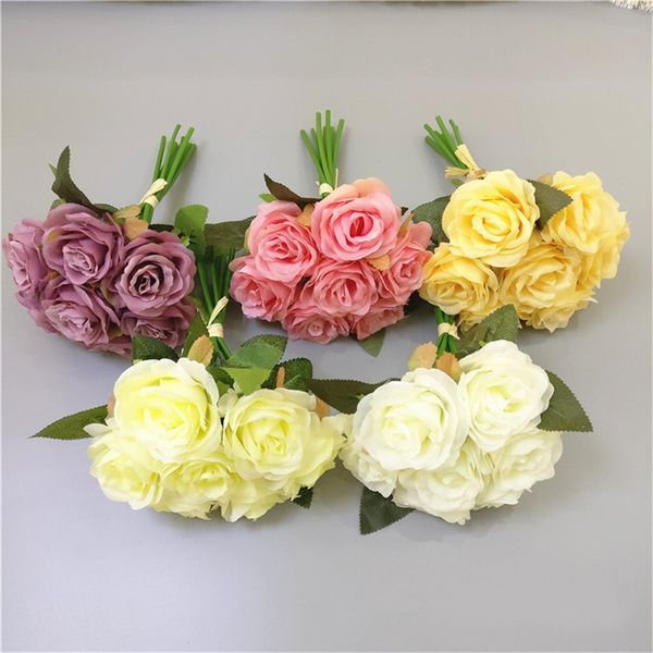 new 6 colors artificial rose flowers bouquet for wedding hand flowers 7 heads rose fake flowers home decor silk flower
new 6 colors artificial rose flowers bouquet for wedding hand flowers 7 heads rose fake flowers home decor silk flower