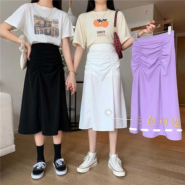 2020 new chic высокая талия линия лето юбки корейский ruched дизайн midi длинные женские юбки упругие талии шикарная женщина юбки, Black
2020 new chic высокая талия линия лето юбки корейский ruched дизайн midi длинные женские юбки упругие талии шикарная женщина юбки, Black