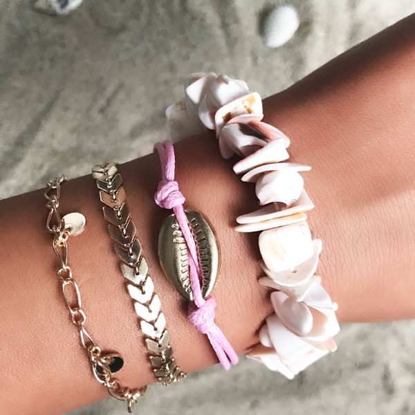 bohemian shell hand woven bracelets set women korean colorful metal personality couple pink jewelry wholesale new gift party, Golden;silver
bohemian shell hand woven bracelets set women korean colorful metal personality couple pink jewelry wholesale new gift party, Golden;silver