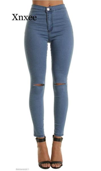 new summer stretch jeans slim skinny holes ripped women streetwear street style denim jumper black white denim high waisted, Blue
new summer stretch jeans slim skinny holes ripped women streetwear street style denim jumper black white denim high waisted, Blue
