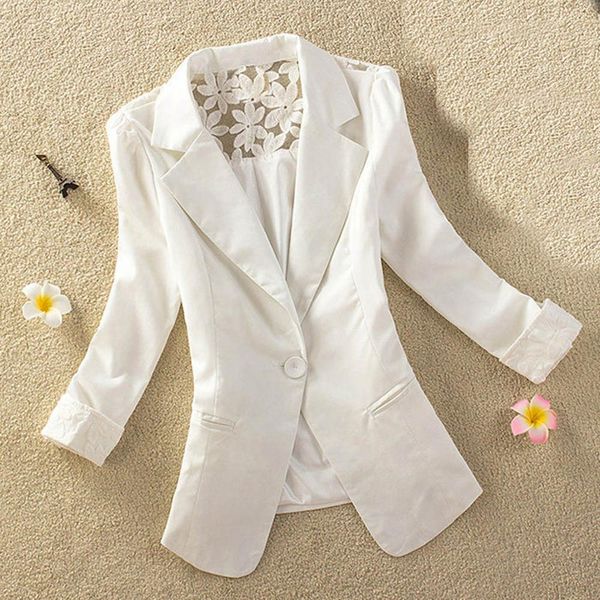 blazer mujer 2019 women autumn plus size solid long sleeve lace notched casual office overwear blazer mujer elegante, White;black
blazer mujer 2019 women autumn plus size solid long sleeve lace notched casual office overwear blazer mujer elegante, White;black