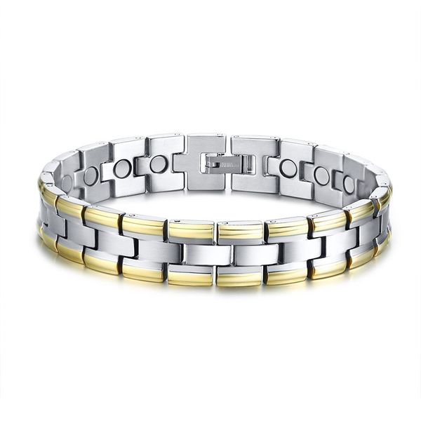 12mm silver gold color retro men's magnets bangle titanium steel gemstone bracelet watchband jewelry gift for men boys j034, Black
12mm silver gold color retro men's magnets bangle titanium steel gemstone bracelet watchband jewelry gift for men boys j034, Black