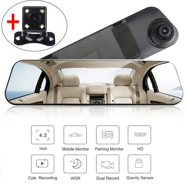 dual lens full hd 1080p white rearview mirror car dvr dash cam car camera video recorder with rear view camera auto registrator
dual lens full hd 1080p white rearview mirror car dvr dash cam car camera video recorder with rear view camera auto registrator
