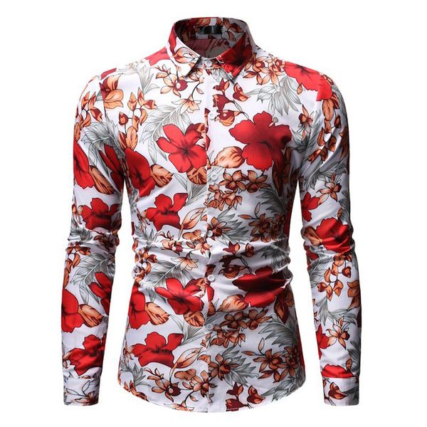 flower print shirt men 2020 new fashion floral print slim fit shirts men's long sleeve casual dress shirts chemise homme t3, White;black
flower print shirt men 2020 new fashion floral print slim fit shirts men's long sleeve casual dress shirts chemise homme t3, White;black