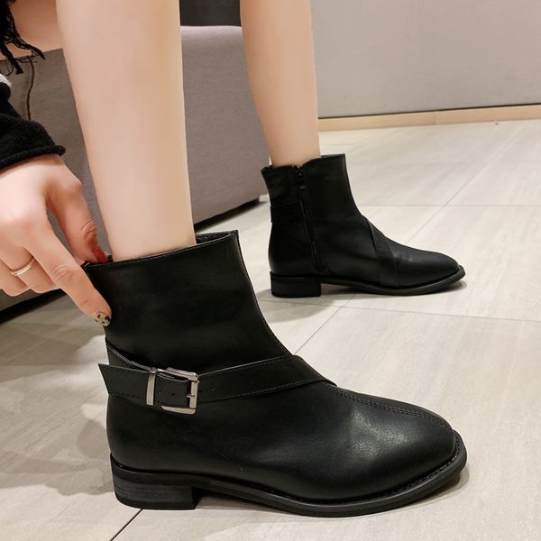 flat heel white ankle boots round toe booties ladies shoes zipper boots-women winter footwear luxury designer clogs platform, Black
flat heel white ankle boots round toe booties ladies shoes zipper boots-women winter footwear luxury designer clogs platform, Black