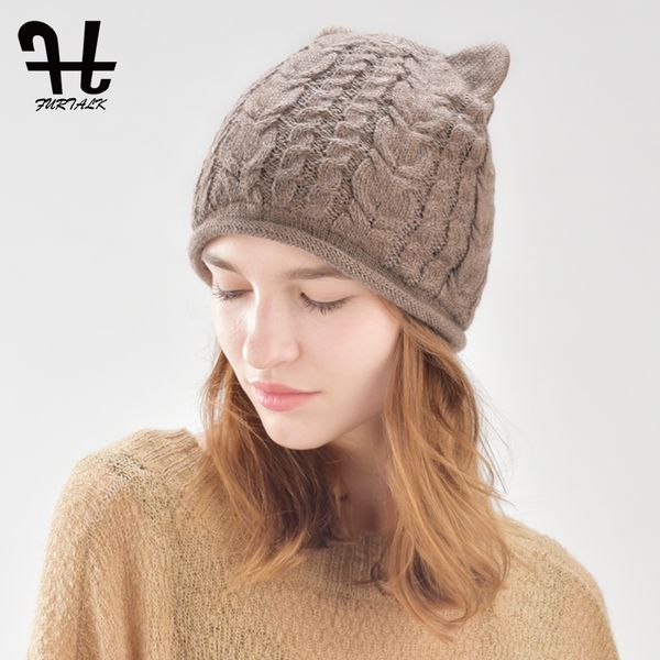 furtalk winter beanie hat for women cute wool knitted watch cap autumn girls cat ear hat cuff brimless skullies hat y200102, Blue;gray
furtalk winter beanie hat for women cute wool knitted watch cap autumn girls cat ear hat cuff brimless skullies hat y200102, Blue;gray
