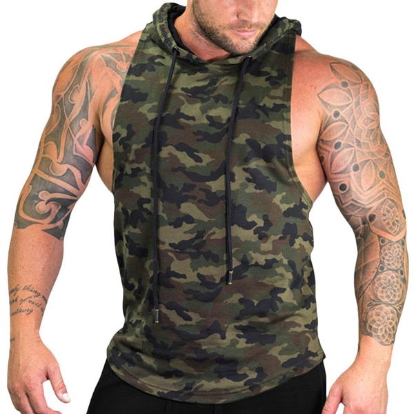 new men bodybuilding tank gyms fitness workout sleeveless hoodies man casual camouflage hooded vest male camo clothing, Black;white
new men bodybuilding tank gyms fitness workout sleeveless hoodies man casual camouflage hooded vest male camo clothing, Black;white