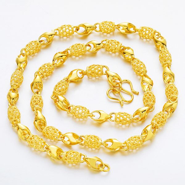 classic mens womens necklace fashion chain 18k yellow gold filled fashion jewelry necklace gift hollow beads chain link, Silver
classic mens womens necklace fashion chain 18k yellow gold filled fashion jewelry necklace gift hollow beads chain link, Silver
