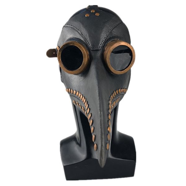 

doctor halloween led plague latex mask light masquerade mascara long nose beak bird crow cosplay steampunk halloween accessories
