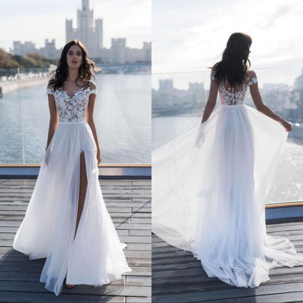 2019 beach off shoulder a line свадебные платья новые бедра с высоким разрезом свадебные платья шифон кружевные аппликации vestido de novia, White
2019 beach off shoulder a line свадебные платья новые бедра с высоким разрезом свадебные платья шифон кружевные аппликации vestido de novia, White