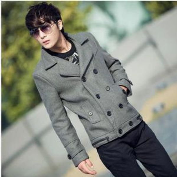 black grey 2019 men jackets autumn winter double breasted jackets for men splice wool coat mens peacoat custom made
black grey 2019 men jackets autumn winter double breasted jackets for men splice wool coat mens peacoat custom made