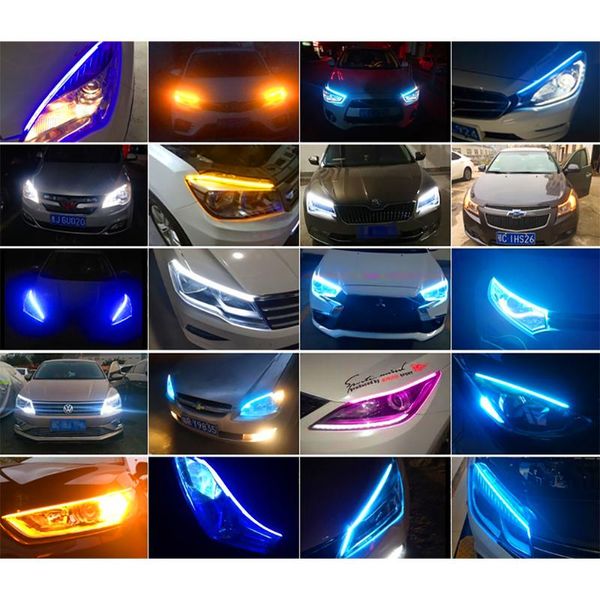 2x ultrafine cars drl led daytime running lights white turn signal yellow guide strip for headlight assembly drop shipping
2x ultrafine cars drl led daytime running lights white turn signal yellow guide strip for headlight assembly drop shipping