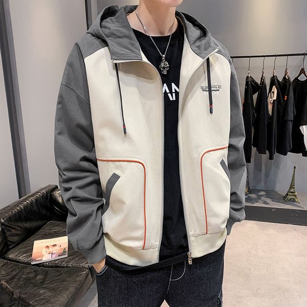 patchwork design men popular fashion jacket youngs casual hooded coats size m-5xl black green beige grey colors, Black;brown
patchwork design men popular fashion jacket youngs casual hooded coats size m-5xl black green beige grey colors, Black;brown