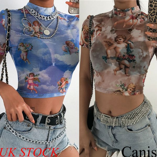 women see through floral angel sheer crop mini fasion women transparent print sheer crop mini skinny women clothing, White
women see through floral angel sheer crop mini fasion women transparent print sheer crop mini skinny women clothing, White