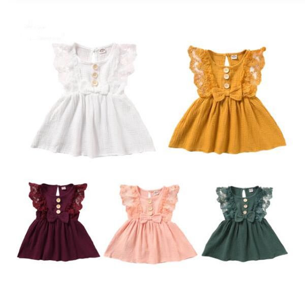 2020 kid girl lace dress bow button hollow-carved classic 100% cotton solid summer children's clothing princess dress, Red;yellow
2020 kid girl lace dress bow button hollow-carved classic 100% cotton solid summer children's clothing princess dress, Red;yellow
