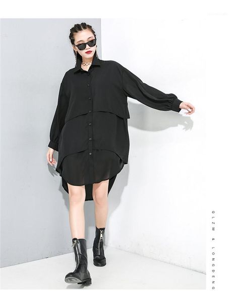 sleeved shirt fashion irregular stitching long shirt skirt early spring designer woemns new long, White
sleeved shirt fashion irregular stitching long shirt skirt early spring designer woemns new long, White