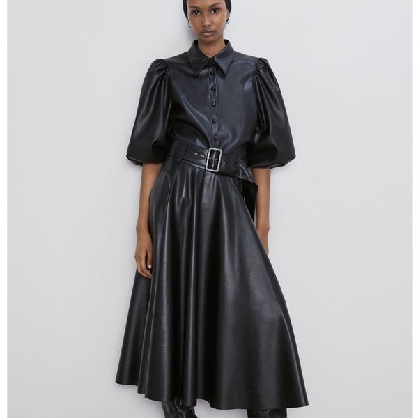 fandy lokar faux leather skirts women fashion buttons pu leather skirt women elegant tie belt waist skirts female ladies hv, Black
fandy lokar faux leather skirts women fashion buttons pu leather skirt women elegant tie belt waist skirts female ladies hv, Black
