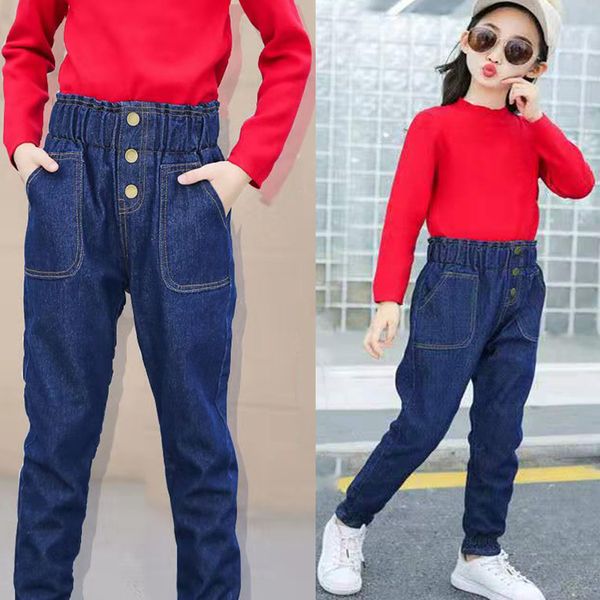 2019 autumn winter kids girls plus velvet jeans pants kid toddler children casual pant baby girl mid waist straight trousers, Blue
2019 autumn winter kids girls plus velvet jeans pants kid toddler children casual pant baby girl mid waist straight trousers, Blue