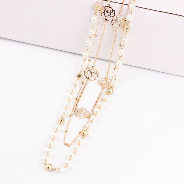 droppshiping women rhinestone multi layer long necklace imitation pearls sweater chain necklaces jewelry d88, Silver
droppshiping women rhinestone multi layer long necklace imitation pearls sweater chain necklaces jewelry d88, Silver