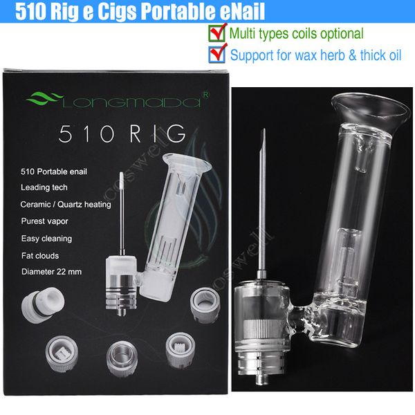 Top Longmada Portable e Nail 510 Rig glass Bongs Wax & Dry Herb Vaporizer Mr.Bald Ceramic Quartz heating Multi Coils Hookahs Vapor Vape Pen
Top Longmada Portable e Nail 510 Rig glass Bongs Wax & Dry Herb Vaporizer Mr.Bald Ceramic Quartz heating Multi Coils Hookahs Vapor Vape Pen