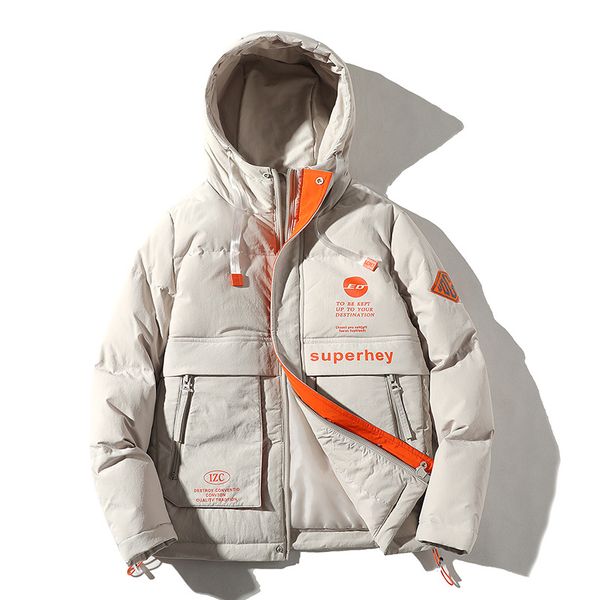 2019winter new ins trend big pocket men's cotton jacket men casual hooded cotton jacket men, Black
2019winter new ins trend big pocket men's cotton jacket men casual hooded cotton jacket men, Black