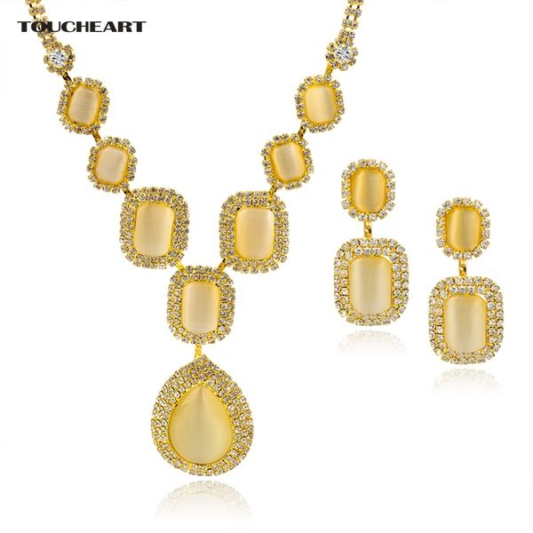 toucheart silver bridal jewelry set for women gold classic water drop opal necklaces earrings wedding bridal jewelry sets 150053, Slivery;golden
toucheart silver bridal jewelry set for women gold classic water drop opal necklaces earrings wedding bridal jewelry sets 150053, Slivery;golden