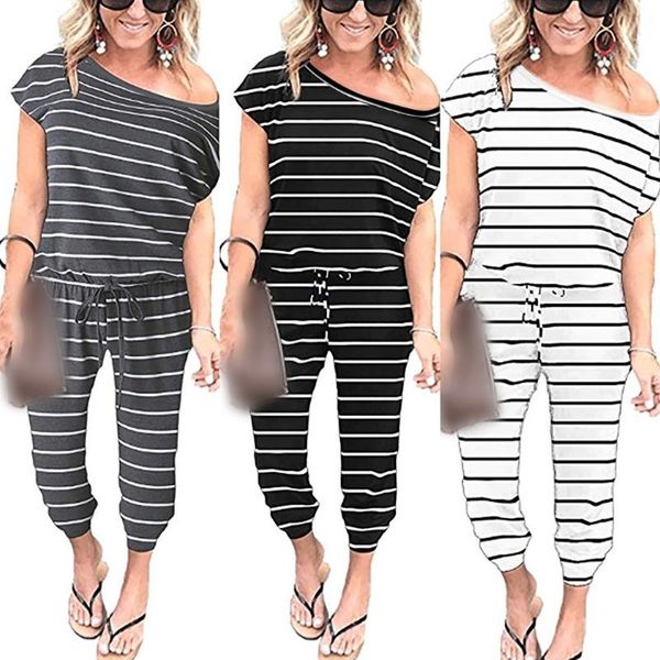 casual women summer streetwear jumpsuit irregular slash neck rompers female playsuit bodysuit striped women overalls jumpsuits, Black;white
casual women summer streetwear jumpsuit irregular slash neck rompers female playsuit bodysuit striped women overalls jumpsuits, Black;white