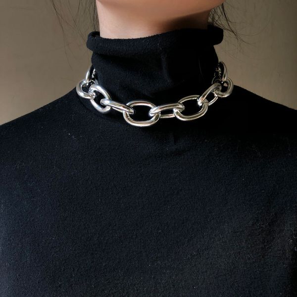 punk chunky ccb choker necklace women jewelry hip hop rock steampunk gold thick cuban chain statement necklaces, Silver
punk chunky ccb choker necklace women jewelry hip hop rock steampunk gold thick cuban chain statement necklaces, Silver