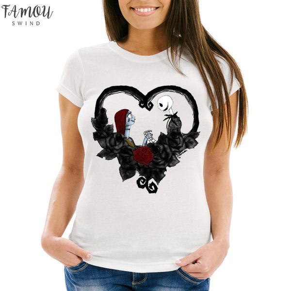 nightmare before christmas jack and sally t shirt women t shirts humor girl heart tattoo t shirt casual hipster tees, White
nightmare before christmas jack and sally t shirt women t shirts humor girl heart tattoo t shirt casual hipster tees, White
