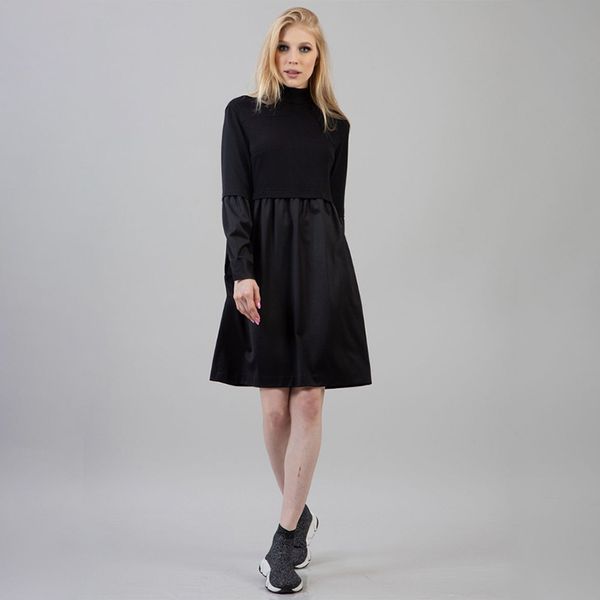 women vintage knitted patchwork a-line party dress long sleeve high-necked solid elegant dress 2019 winter new fashion, Black;gray
women vintage knitted patchwork a-line party dress long sleeve high-necked solid elegant dress 2019 winter new fashion, Black;gray