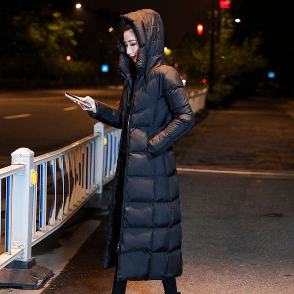x-long women's winter coat hooded collar woman jackets outwear women parka coat down cotton warm female parkas, Black
x-long women's winter coat hooded collar woman jackets outwear women parka coat down cotton warm female parkas, Black