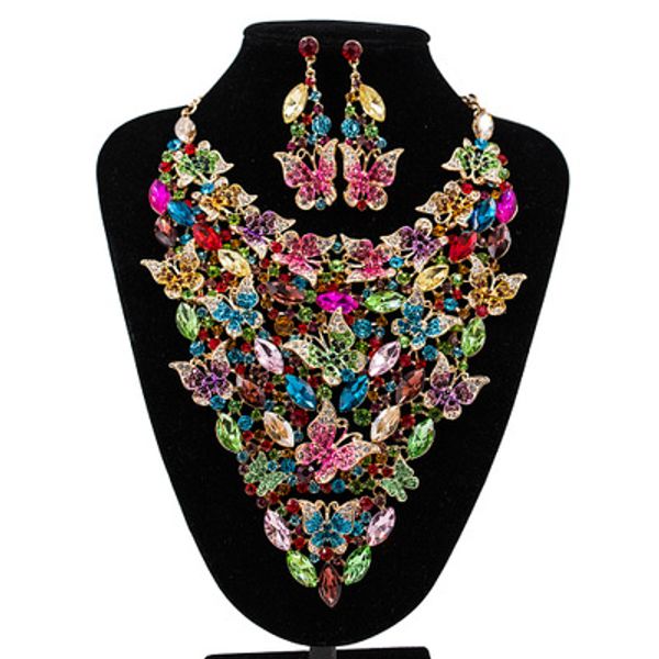 african beads jewelry sets for women butterfly accessories wedding bridal crystal pendant statement necklace earring resin gem jewelry set, White
african beads jewelry sets for women butterfly accessories wedding bridal crystal pendant statement necklace earring resin gem jewelry set, White