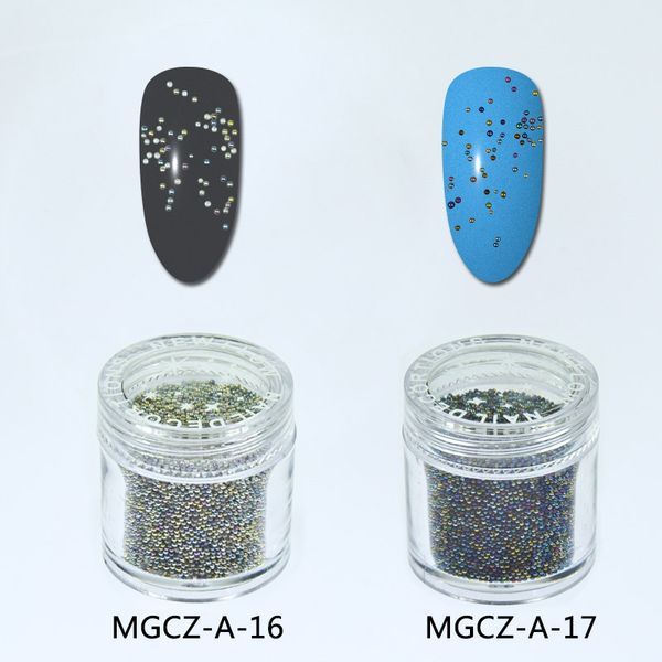 

ab chameleon wholesale new arrivals 0.6-0.8mm 0.8-1mm 12g/jar clear ab caviar mini glitter beads manicures decoration nail art, Silver;gold