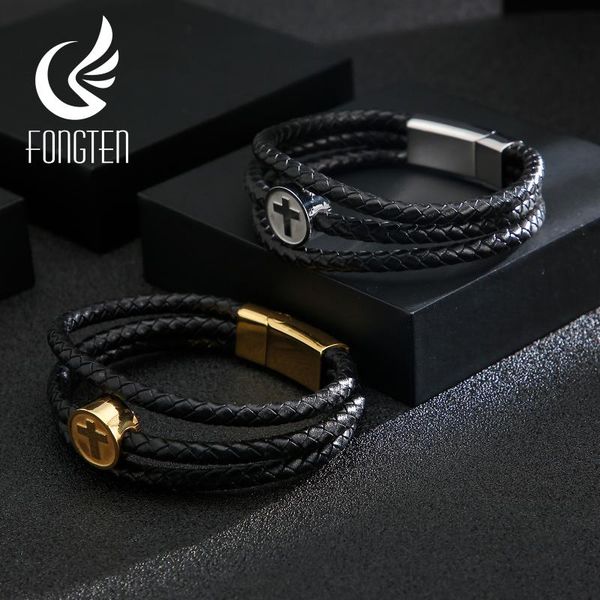 fongten multi layer wrap trendy bracelet armband genuine cowhide leather cross charm bangles magnetic-clasp pulsera hombre, Black
fongten multi layer wrap trendy bracelet armband genuine cowhide leather cross charm bangles magnetic-clasp pulsera hombre, Black