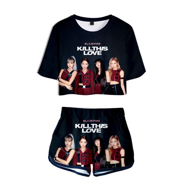 2019 hip hop fashion 3d print blackpink t-shirt women shorts popular 2 piece crop fashion + shorts korean ing, White
2019 hip hop fashion 3d print blackpink t-shirt women shorts popular 2 piece crop fashion + shorts korean ing, White