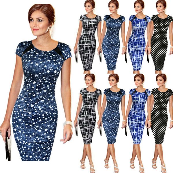 stylish elegant women's high-waist short sleeve dot star print dress formal business work sheath pencil knee-length dresses 3xl, Black;gray
stylish elegant women's high-waist short sleeve dot star print dress formal business work sheath pencil knee-length dresses 3xl, Black;gray