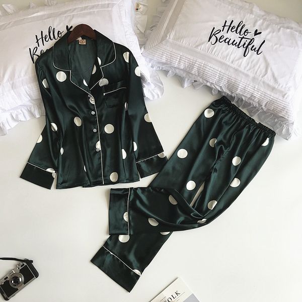 green print women pajamas set spring new long sleeve shirt+pants home wear casual 2pcs sleepwear rayon satin nightwear -xl, Blue;gray
green print women pajamas set spring new long sleeve shirt+pants home wear casual 2pcs sleepwear rayon satin nightwear -xl, Blue;gray