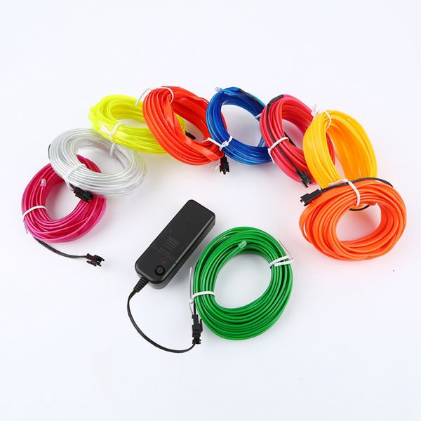 5m flexible neon light glow el wire rope tube flexible neon light 8 colors car dance party costume+controller christmas party decor light
5m flexible neon light glow el wire rope tube flexible neon light 8 colors car dance party costume+controller christmas party decor light