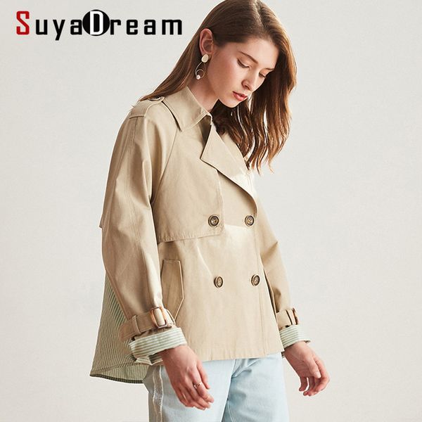 suyadream женщины хлопок trench твердая британский стиль двойной брестед пальто для женщин 2020 весной новый, Tan;black 
suyadream женщины хлопок trench твердая британский стиль двойной брестед пальто для женщин 2020 весной новый, Tan;black