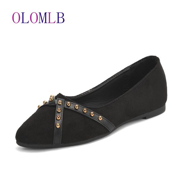 new women flats fashion spring ladies pointed toe flat shoes woman rivet design shallow shoes loafers slip on casual a012, Black
new women flats fashion spring ladies pointed toe flat shoes woman rivet design shallow shoes loafers slip on casual a012, Black