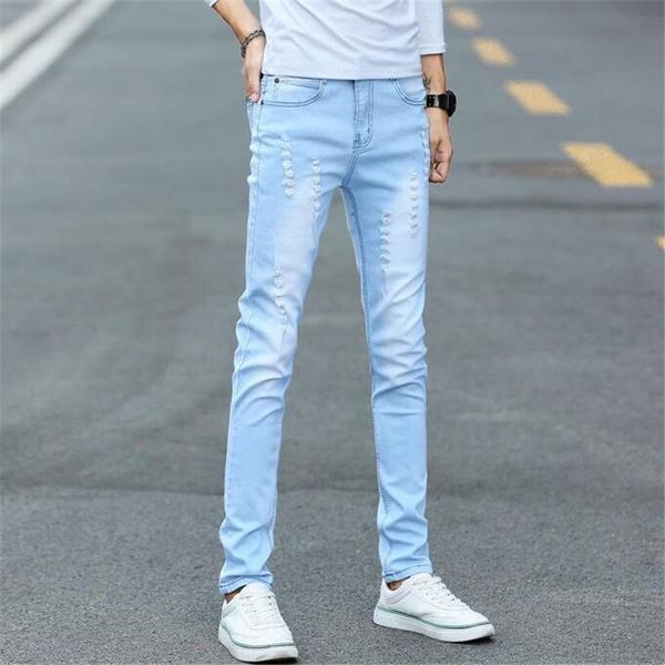 light blue ripped straight jeans men casual washed cotton holes jeans skinny homme fashion scratched hip hop denim trousers jean
light blue ripped straight jeans men casual washed cotton holes jeans skinny homme fashion scratched hip hop denim trousers jean