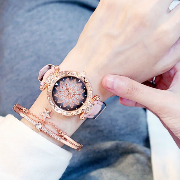 new women watches bracelet starry sky ladies bracelet watch casual leather quartz wristwatch clock, Slivery;brown
new women watches bracelet starry sky ladies bracelet watch casual leather quartz wristwatch clock, Slivery;brown