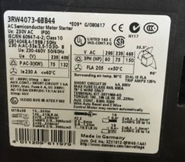 3rw4073-6bb44 новый и оригинальный мягкий старт
3rw4073-6bb44 новый и оригинальный мягкий старт