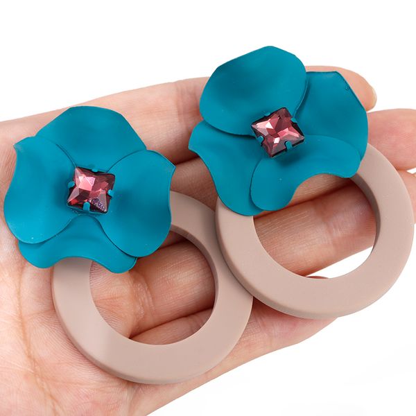 aensoa acrylic flowers round pendant drop earrings for women handmade candy color cute earrings summer jewelry two ways to wear, Silver 
aensoa acrylic flowers round pendant drop earrings for women handmade candy color cute earrings summer jewelry two ways to wear, Silver