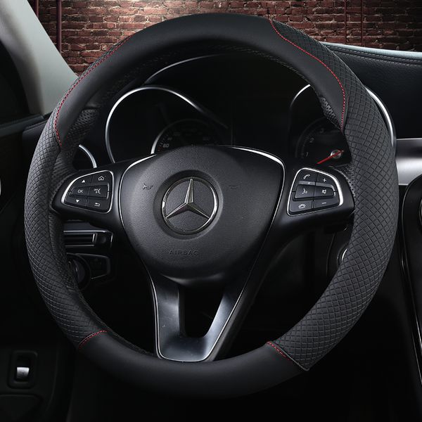 kkysyelva 38cm auto steering-wheel black car styling steering wheel cover leather steering covers car interior accessories
kkysyelva 38cm auto steering-wheel black car styling steering wheel cover leather steering covers car interior accessories